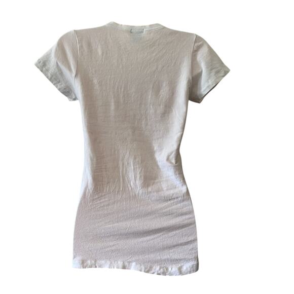 Green T  White Embellished NYC Brooklyn Bridge Tee Shirt Knit top - Picture 2 of 7